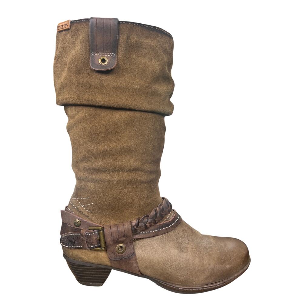 Pikolinos Women’s Verano Brown Suede Riding Boot Size 39 US 8.5/9